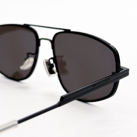 NEW BOTTEGA VENETA SUNGLASSES BV1125S 001 AVIATOR BLACK UNISEX EYEWEAR - Picture 6 of 9